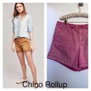 Anthropologie Chino Rollup Shorts VGUC
